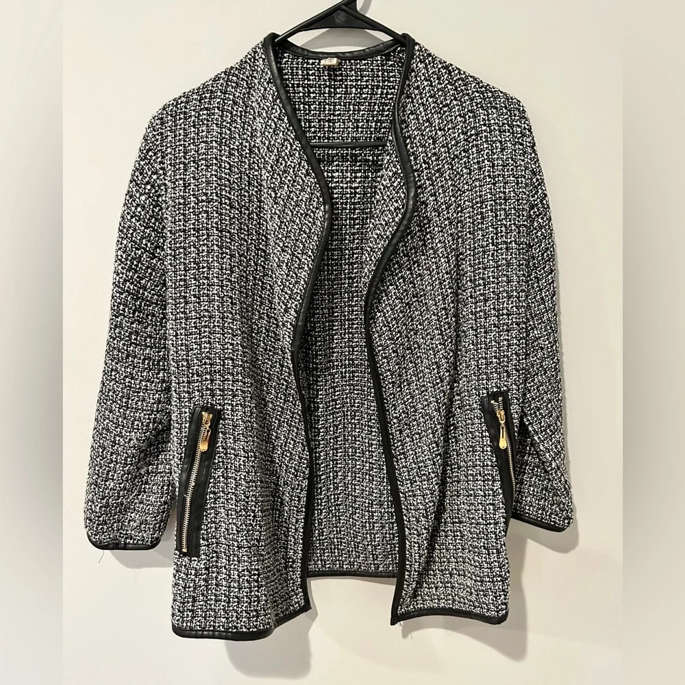 Black and white tweed blazer - Picture 1 of 3